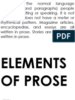 Elements of Prose