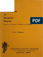 On The Structuring of Sanskrit Drama - Structure of Dramma in Bharata and Aristotle