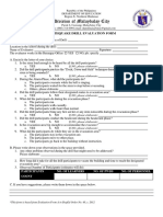 Earthquake Drill Evaluation Form