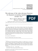 Barth Etal The Relevance of The Value Relevance Anotherview