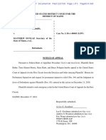 Notice of Appeal - Brett Baber, Et Al. v. Matthew Dunlap, Secretary of The State of Maine, Et Al.