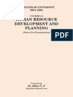 Human Resource Development and Planning ExamNotes