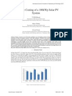 Life Cycle Costing of A 100Kwp Solar PV System: VVSSM Bharath