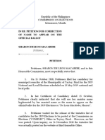 In Re: Petition For Correction of Name To Appear On The Official Ballot Sharon Deleon-Macabebe