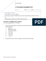 Senior Secondary Geography Test: SECTION A: Multiple-Choice Questions