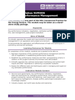 Module Syllabus SUM406 Contract Performance Management