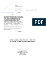 Memorandum of Law in Opposition To InventHelp, Calhoun v. InventHelp Et Al, 1/31/19