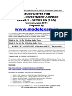 WWW - Modelexam.in: Study Notes For Nism - Investment Adviser Level 1 - Series Xa (10A)