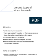 Nature and Scope of Business Research