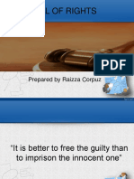Bill of Rights: Prepared by Raizza Corpuz