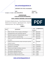 WWW - Universityquestions.in: Department of Civil Subject Code: Ce6015 Year: Iv Subject Name: Tall Buildings Sem: Viii