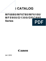 Parts Catalog: MF6880/MF6780/MF6100/ M F 5 9 0 0 / D 1 3 0 0 / D P C 9 9 5 Series