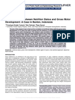 The Correlation Between Nutrition Status and Gross Motor Development: A Case in Banten, Indonesia