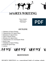 Sports Writing (Martin Sadongdong)