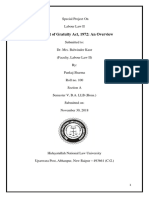 Labour Law 2. Sem v. Special Repeat. Roll No. 100.