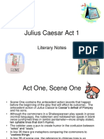 Julius Caesar Act 1: Literary Notes
