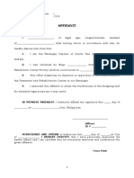 Affidavit of Barangay Captain