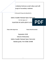 Final44 Ignou. A Study of Social Values and Self-Concept of Secondary Students of Bhopal City