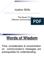 Communication Skills: The Seven C's For Effective Communication
