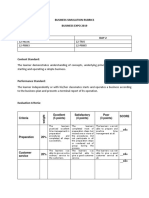 Business Simulation Rubrics