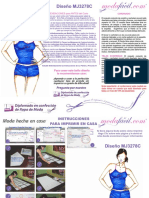 Instrucciones de Costura de Coqueto Conjunto de Corpino y Cachetero mj3278c PDF