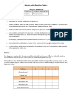 Decision Tables Exercises