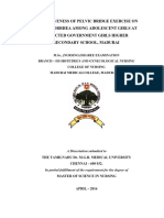 Effectiveness of Pelvic Bridge Exercise On Dysmenorrhea - Thesis PDF