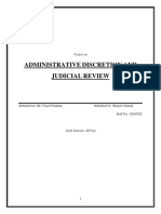 Administrative Discretion AND Judicial Review: Project On