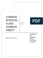 Common Intention and Common Object