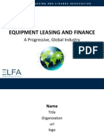 Equipment Leasing and Finance: A Progressive, Global Industry