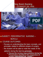 Operating Room Nursing: Vergel G. Leonardo Rn. Man