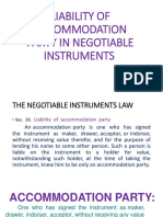 Liability of Accommodation Party in Negotiable Instruments