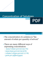 Concentration of Solutions