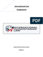 International Law Assignment: Submitted by Rimel Khan Mdds 2