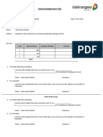 Acknowledgement Slip: Retail Outlet Details