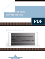 RWS Context of Text Development-Intertext Hypertext