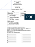 Physical Science Exam Sample For 1st Quarter