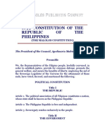 1899 Constitution of The Republic of The Philippines PDF