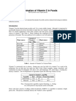 Determination of Vitamin C in Foods