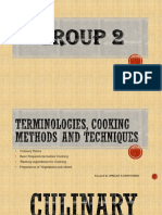 Terminologies, Cooking Methods and Techniques