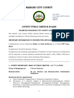 Nairobi City County: County Public Service Board