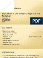 Case Presentation: Department of Oral Medicine, Diagnosis and Radiology