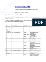 Standard SAP Role For SAP PS