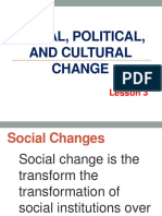 Social, Political, and Cultural Change: Lesson 3