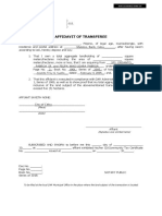 Affidavit of Transferee - 1