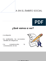 La Etiqueta El Ámbito Social