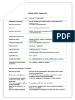 Defradar - Supplier GDPR Assessment