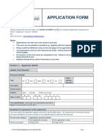 Application Form: Notes