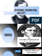 "El Filibusterismo, Resignation, and Exit": Jhonel E. Pido Bsed 4-9