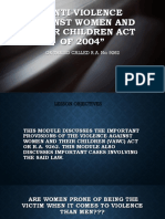 Anti-Violence Against Women and Their Children Act OF 2004